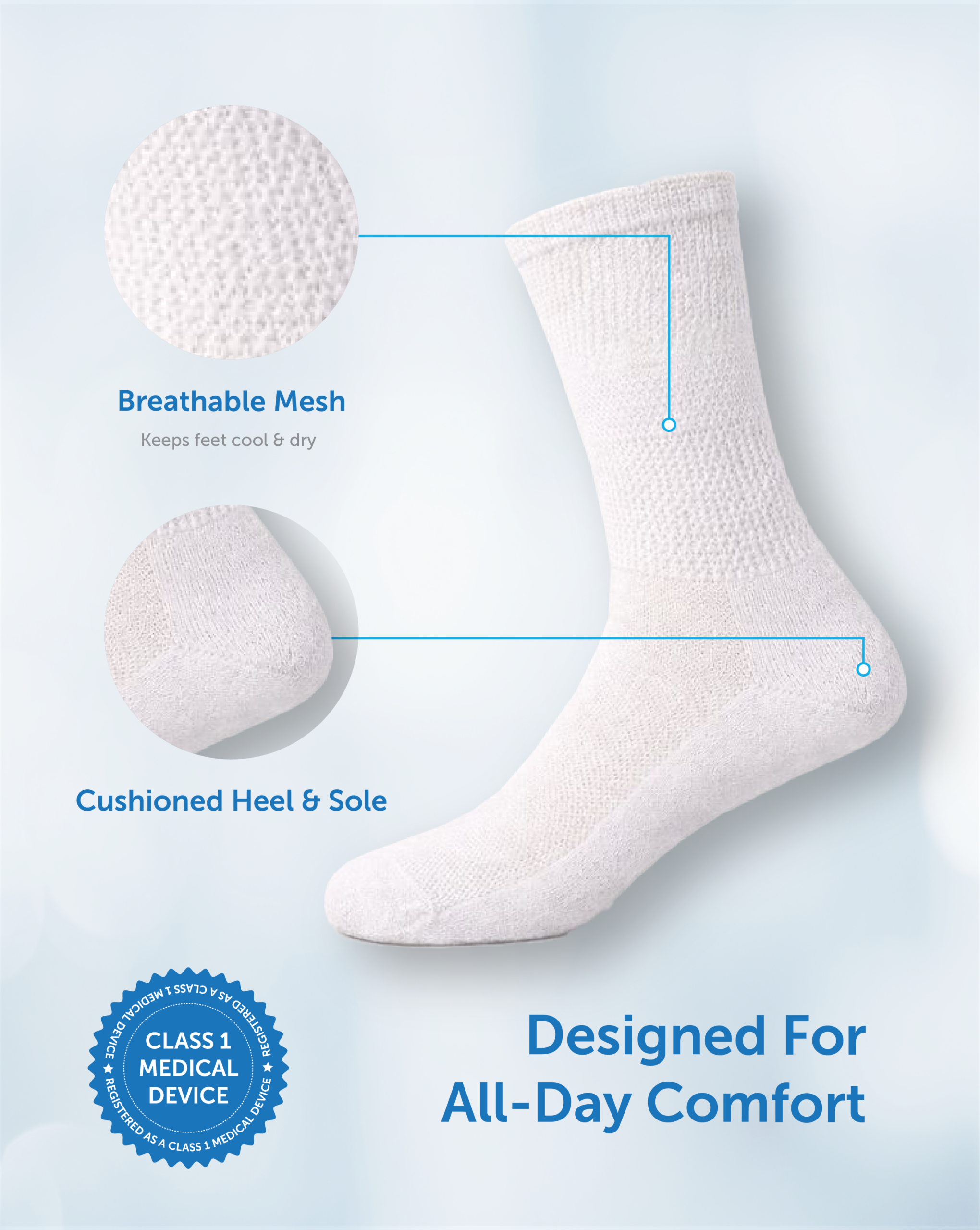 Diabetic Socks With Bamboo (Pair) - Image 3