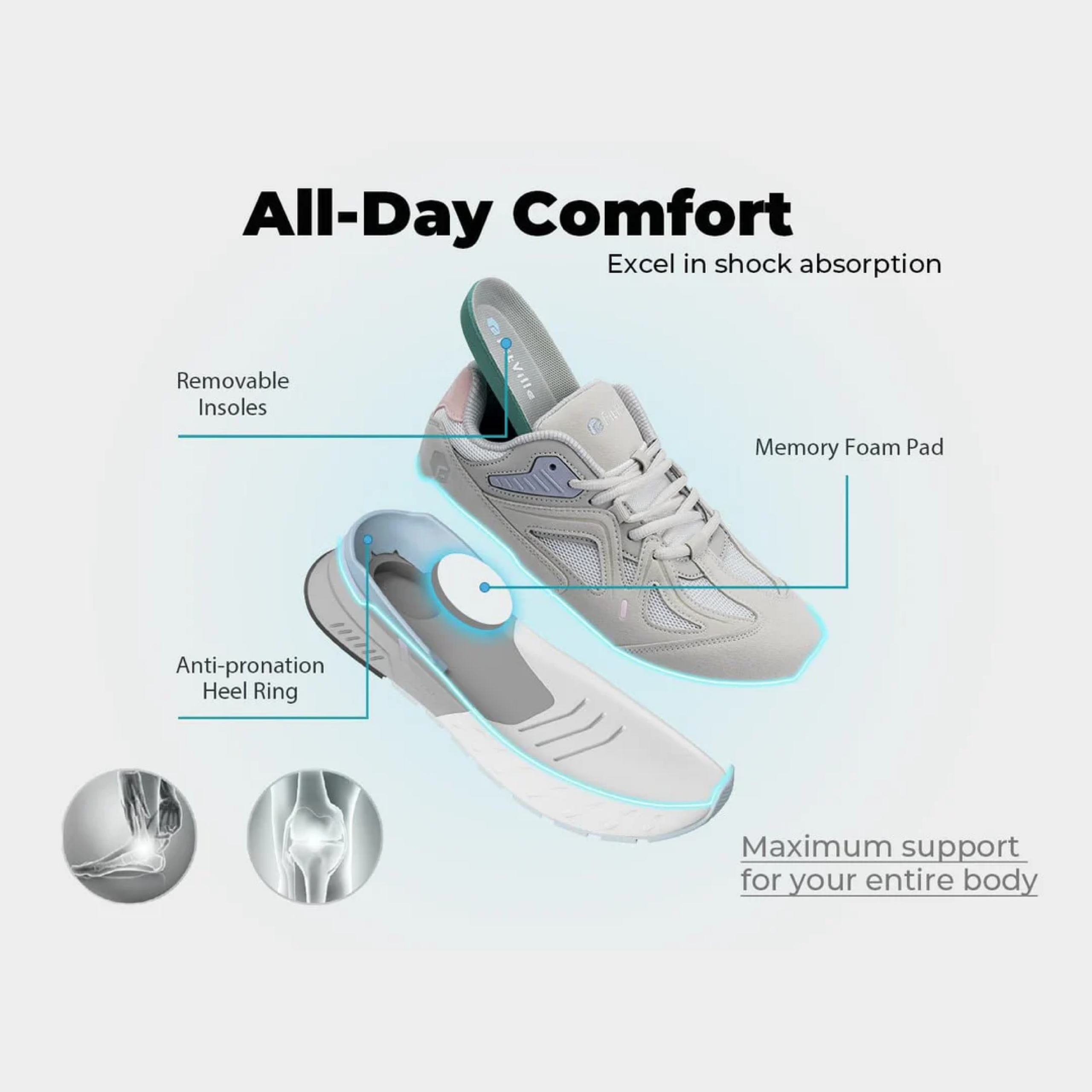 FitVille Women's Rebound Core Walking Shoes - Image 7