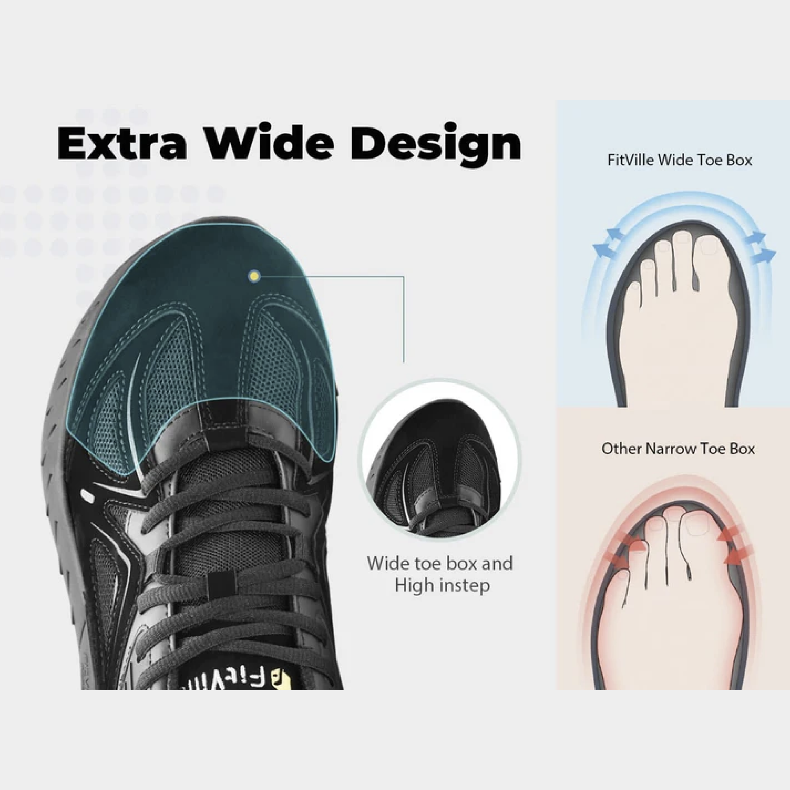 FitVille Men's Rebound Core Walking Shoes - Image 7