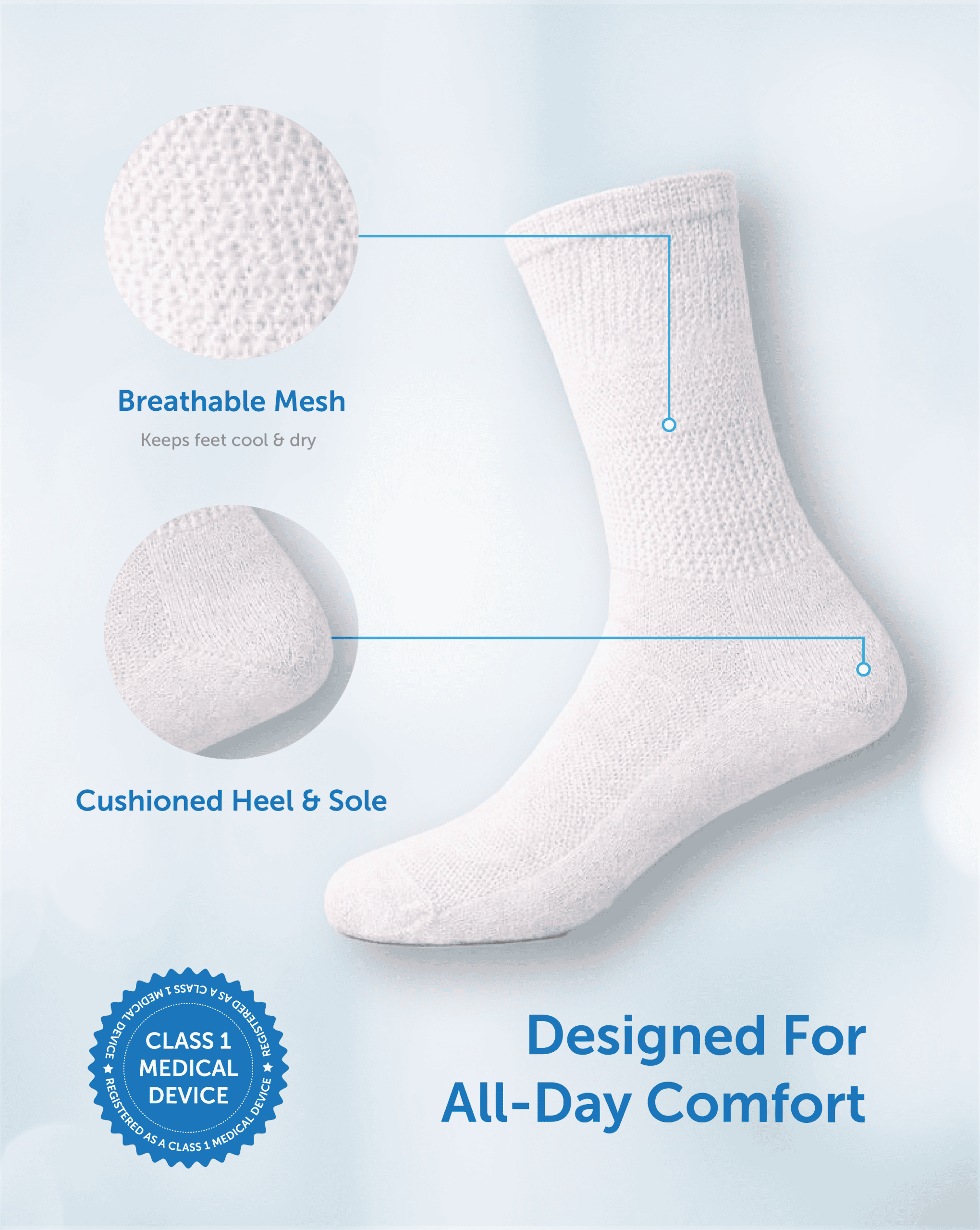 Diabetic Socks With Bamboo (Pair) - Image 3