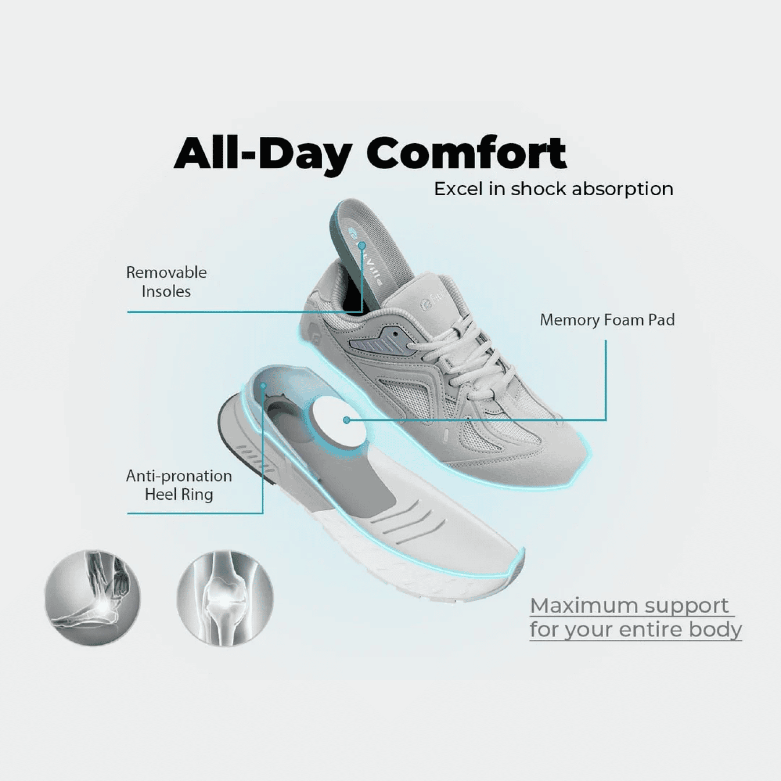 FitVille Women's Rebound Core Walking Shoes - Image 7